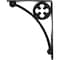 Ekena Millwork Crawley Wrought Iron Bracket, (Single center brace), Antiqued Silver 1 1/2"W x 7 1/2"D x 10"H BKTM01X07X10SCRASV - alternate 6